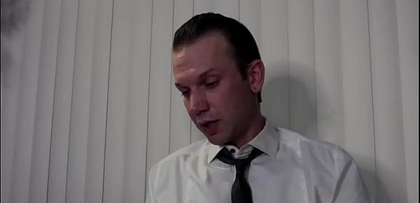  Femdom office boss asks rimjob to pathetic worker